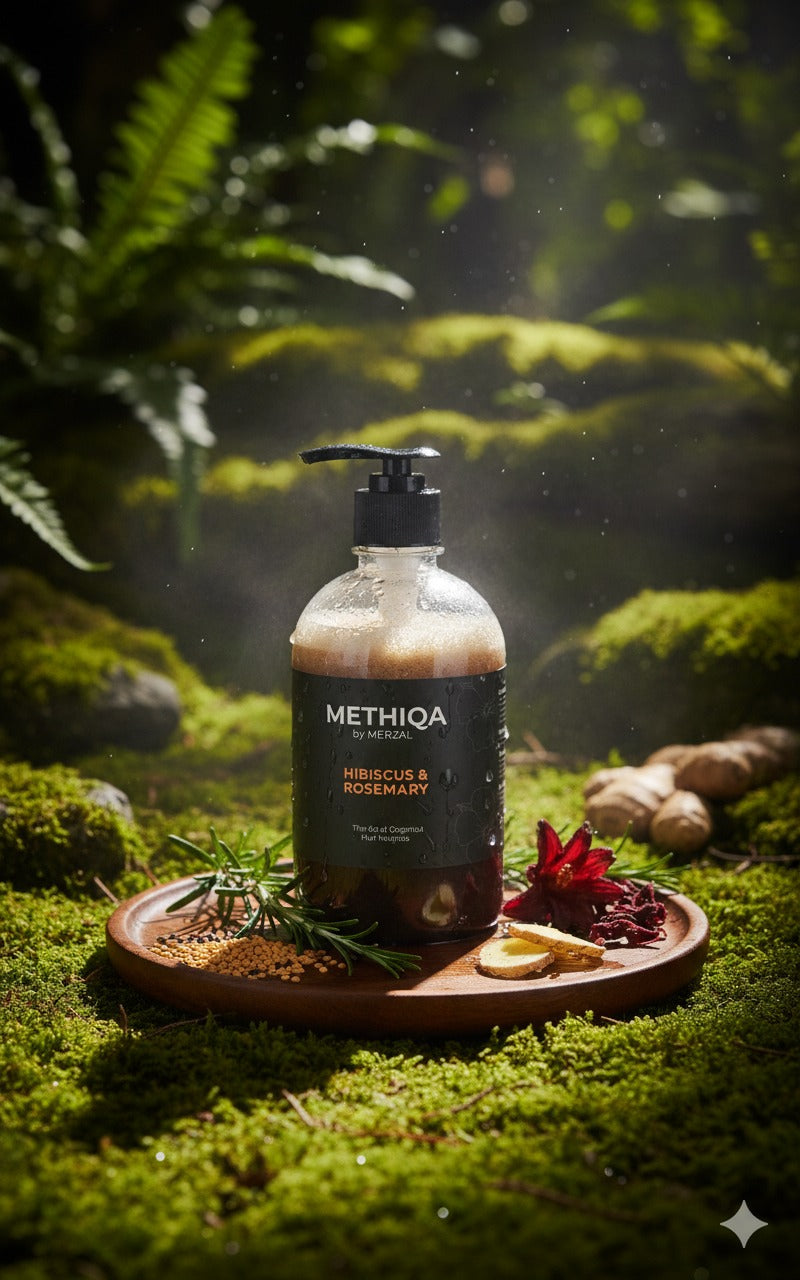 Hibiscus & Rosemary Shampoo By METHIQA By Merzal With the Scent of Rosemary & Lavender.