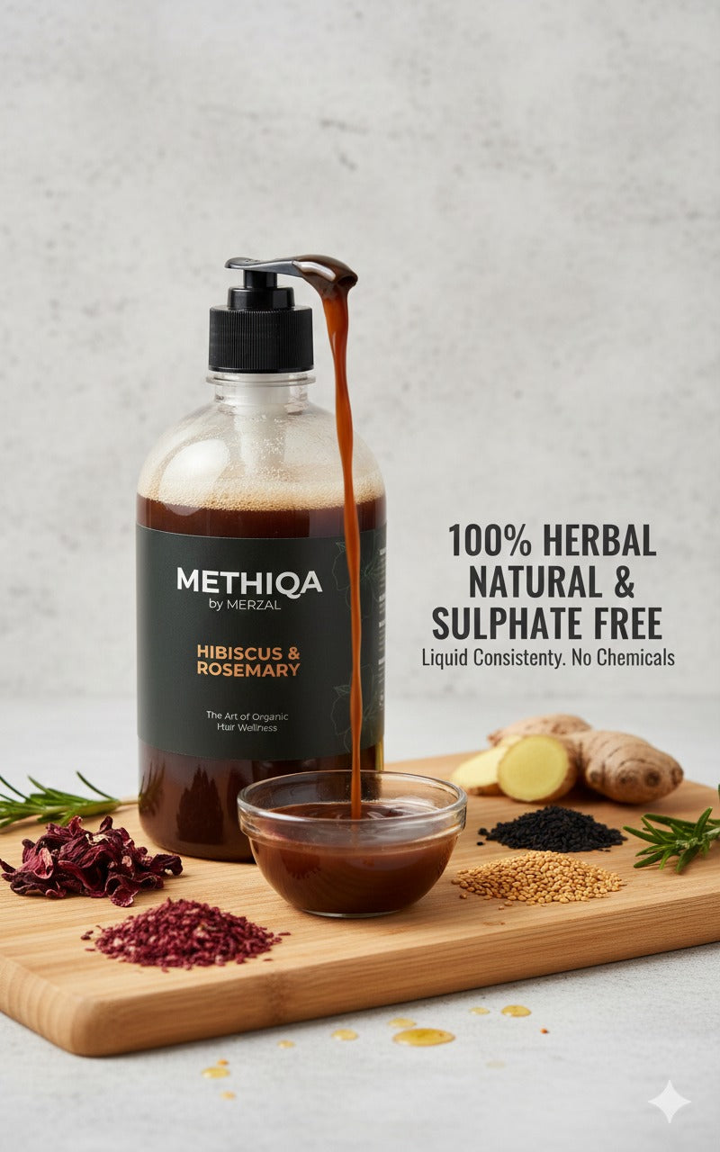 Hibiscus & Rosemary Shampoo By METHIQA By Merzal With the Scent of Rosemary & Lavender.